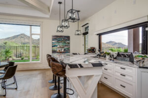 home bar with mountain views photo